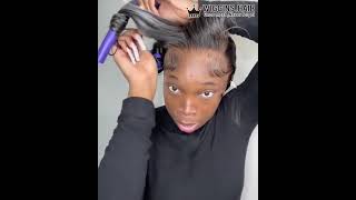 Gray Highlighted Lace Frontal Wig Install | Ft: Wiggins Hair