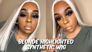 Blonde Highlighted Synthetic Wig |  Lindsay Erin
