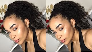 Quick High Curly Ponytail With Clip In Extensions