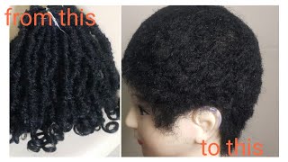 How To Make Natural Hair Short Wig Using Dread Extension# Step By Step Tutorial