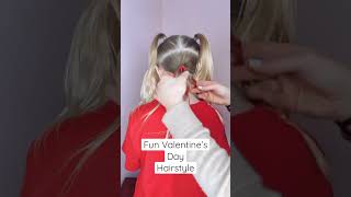 Fun Valentine Hairstyle | Audrey And Victoria #Shorts28 #Hairtutorial #Hairstyle