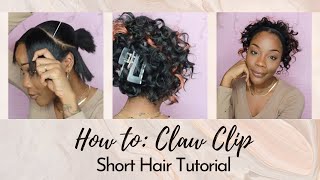 How To: Claw Clip Short Hair Tutorial| Toyotress Beach Curl Crochet Hair