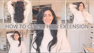 How To Put Clip-On Hair Extensions In Yourself | By Sarv
