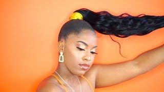Genie Ponytail On 4C Natural Hair |Beautywithprincess