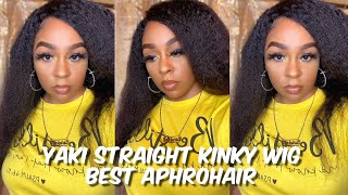 Yaki Kinky Straight Human Hair Wig | Best Ahprohair | Lindsay Erin