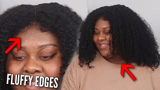  Fluffy Edges - Most Natural Looking Kinky Curly Wig Aft Unice Hair