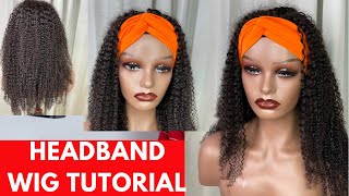 Diy Headband Wig Beginners Friendly Tutorial || Curly Wig