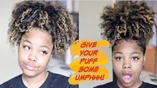 How To Make Your Natural Hair Puff Sit Up High Long & Short Hair Friendly!