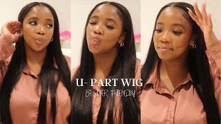 Affordable U-Part Wig Install| Most Natural And Beginner Friendly Ft West Kiss Hair