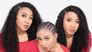  3-Min Easiest Install+ No Leave Out Needed| Best Protective Curly V Part Wig Ft Beautyforever "