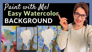 Watercolor Background Tutorial It'S Easy - Paint With Me! (Botanical Magnolia Bud Background)