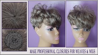 How To Make A Professional Closure For Weaves & Wigs Without Glue