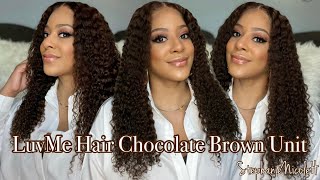 Luvme Hair Chocolate Brown Curly Unit | Serving Autumn Vibes