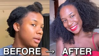 Blending My 4C Hair Into A Curly U Part Wig! No Lace No Glue! | Ft. Curlscurls | 4B-4C Hairstyles