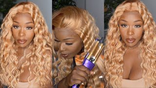 When Everything Fails "Just Deepwave It" Thickest 613 Blonde Wig Ever! Light Yaki Texture!