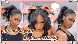 How To: Sleek High Ponytail W/ Clip-Ins Extension | 3Mins Beginner Friendly Hairstyle Ft.#Ulahair