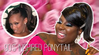 90'S Inspired Flipped Ponytail Hair Tutorial | Full Lace Wig | Reese Lafleur