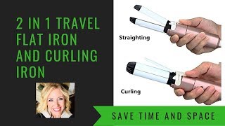 Vav 2 In 1 Ceramic Curling Iron Flat Iron Ionic Hair Straightener And Curler