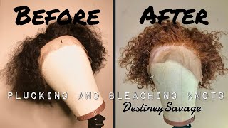 Plucking And Bleaching Knots | Affordable Pixie Cut Transformation