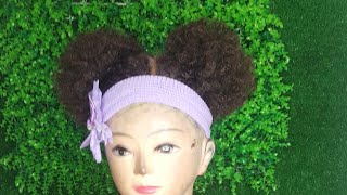 How To Make $2  Sides Bun Wig For Kids /Very Lucrative For  Wig Makers.