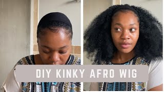 Diy Kinky Afro Wig| Detailed Hairband Wig | South African Youtuber