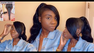 Easy High Ponytail With Side Bang Ft Cottoncreations Ponytail Sleeve