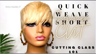 Watch How To Make | Quickweave & Cut Pixie |Beginner Friendly Shortcuts | Blonde Wig | Tutorial