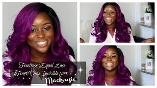 A Pop Of Purple| Freetress Equal Lace Front Deep Invisible Part Wig