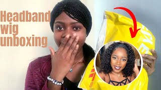 Unboxing A Wig I Bought From Aliexpress | Curly Headband Wig