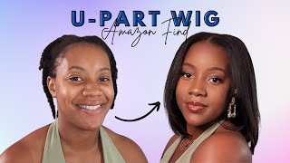 Amazon Finds: U-Part Wig Review And Install |Short Bob Hairstyles |Ponpons