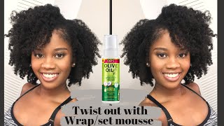 Twist Out On Dry Hair Using Olive Oil Wrap/Set Mousse