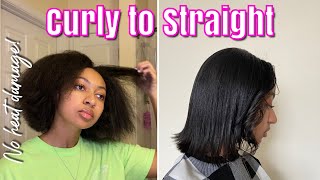 How I Straighten My Curly Hair & Make It Last For 1 Month! No Chemicals