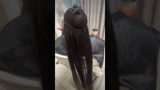 Short Hair To Super Long Extensions Transformation Microlink Braidless Sewin Handtied Hair Extension