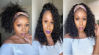 If Throw On & Go Was A Wig |   Affordable Curly Headband Wig | Eayon Hair