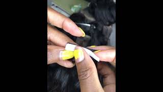Tape In Hair Extension Removal, Reuse And Reinstall Tutorial | Ft Ywigs #Shorts
