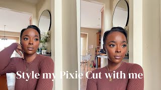 How To: Style My Short Hair/Pixie Cut With Me (Big Chop, Natural Hair, No Relaxer)
