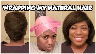 How I Wrap My Natural 4C Hair At Night To Keep It Straightened Through The Week