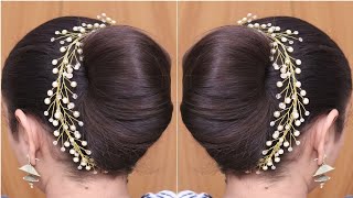 Wedding Juda Bun Hairstyle | Easy Juda Hairstyles For Ladies | Wedding Hairstyle For Long Hair