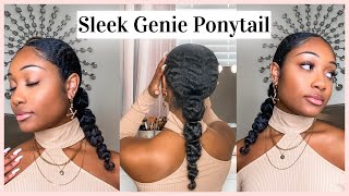 Sleek Genie Ponytail On Natural Hair | [ Shop Koil Haircare]