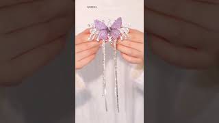 Purple Butterfly Hair Clip  #Shorts #Korean