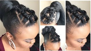 Laced Up Braid Hairstyle On Natural Hair