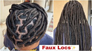 Easiest Faux Locs/Dreads Tutorial On Short/Long Hair  No Crochet / How To