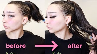 Ponytail Extension On Really Short Hair | Inh Lola