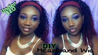 How To Make Headband Wig For Beginners; No Skills Needed ! | Kellz Buzz