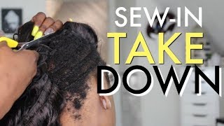 Sew In Take Down |!? 2 Months Of Hair Growth !? Under Weave