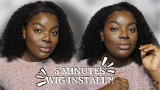 How To Install Headband Wig | The Quickest Install Ever | Mani Keny