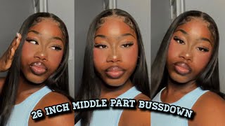Straight Middle Part Wig Install (Bald Cap Method) - Ariluvsfrenchfries