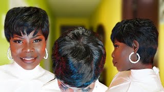 Something Different For A Change! How To Make And Style A Short Pixie Cut Wig With A Round Closure