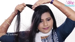 Cute Long Self Hairstyle For Girls | Back To School/College Hair Styles | Self Hairstyles