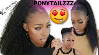 Quick & Easy Human Hair Ponytails 4 Everyday! + Super Slick-Down 4A/B Natural Hair! | Mary K. Bella